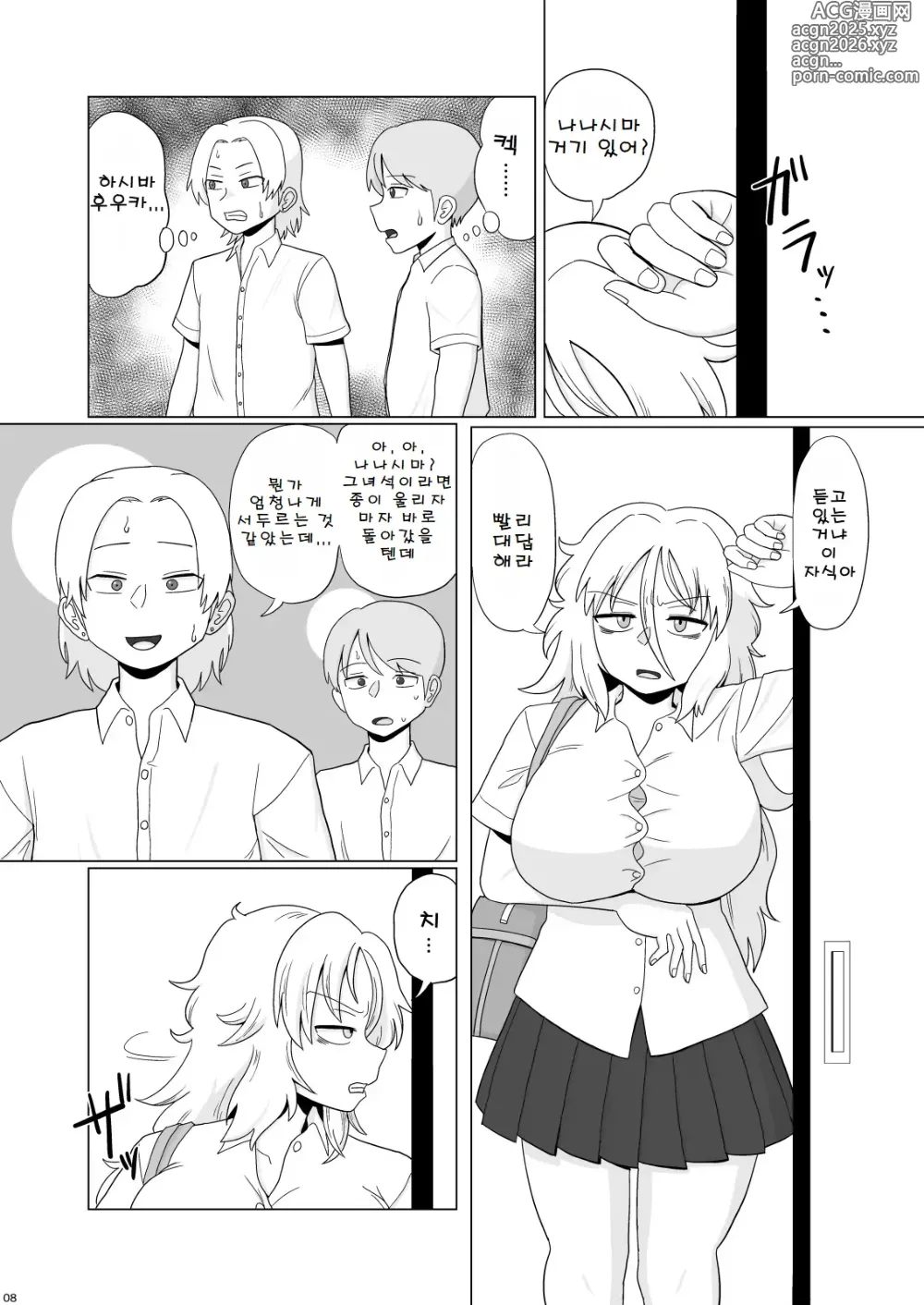 Page 8 of doujinshi 금발 폭유 양아치가 뒤에서 푹푹 범해지는 책