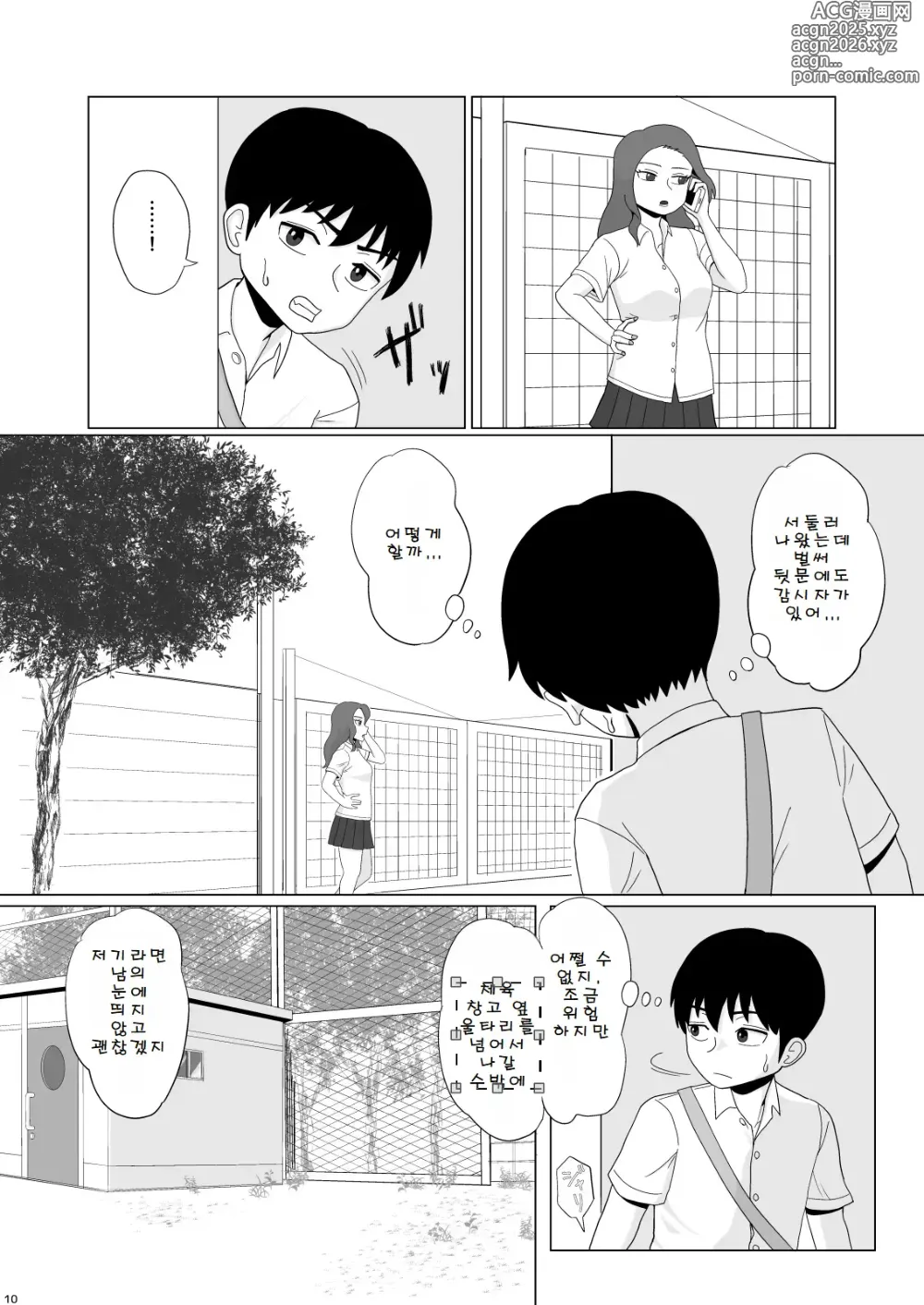 Page 10 of doujinshi 금발 폭유 양아치가 뒤에서 푹푹 범해지는 책