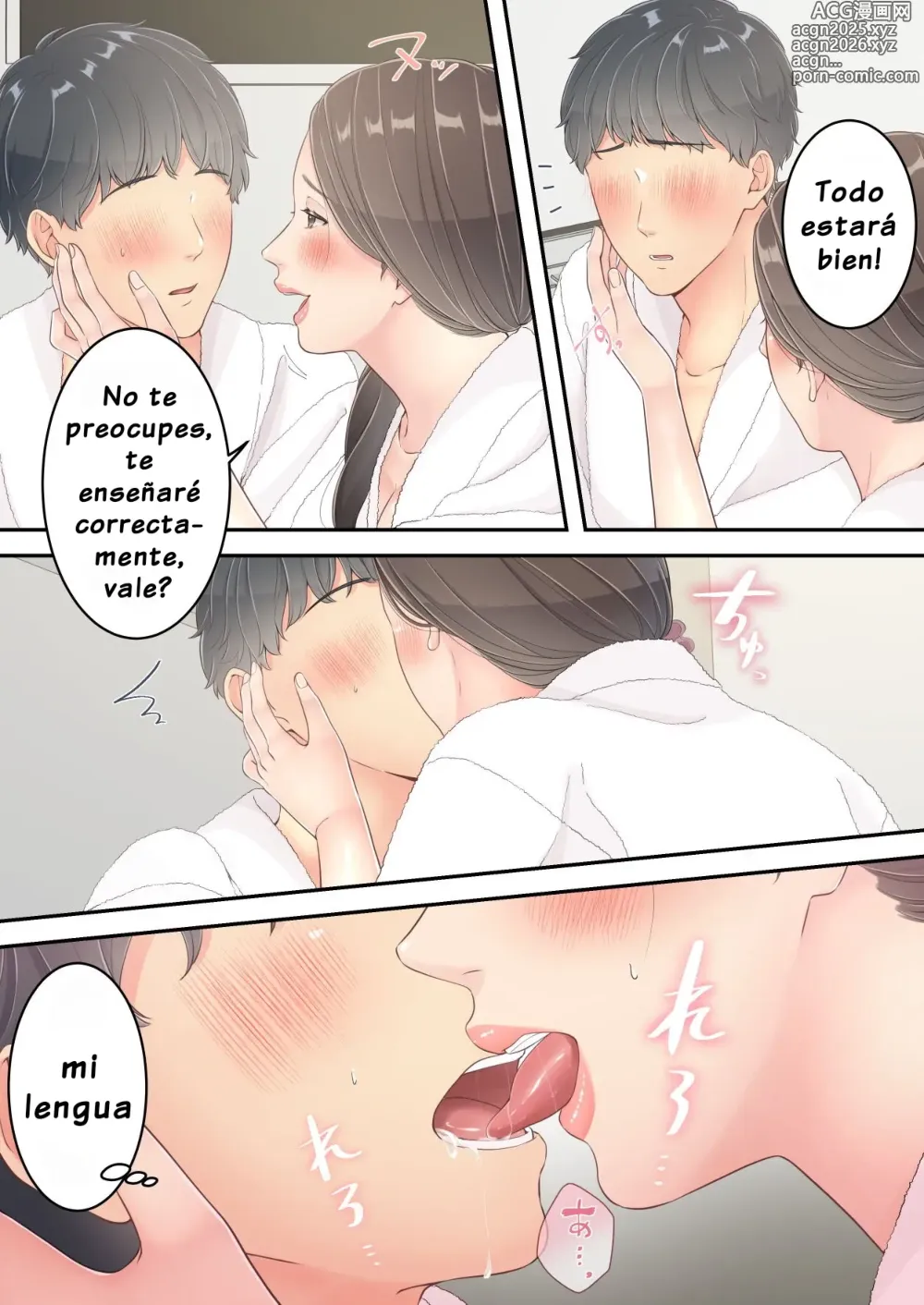 Page 33 of doujinshi Matomo na Okaa-san ga Musuko to Onaidoshi na Otokonoko to Amaama Furin Ryokou shichau Hanashi