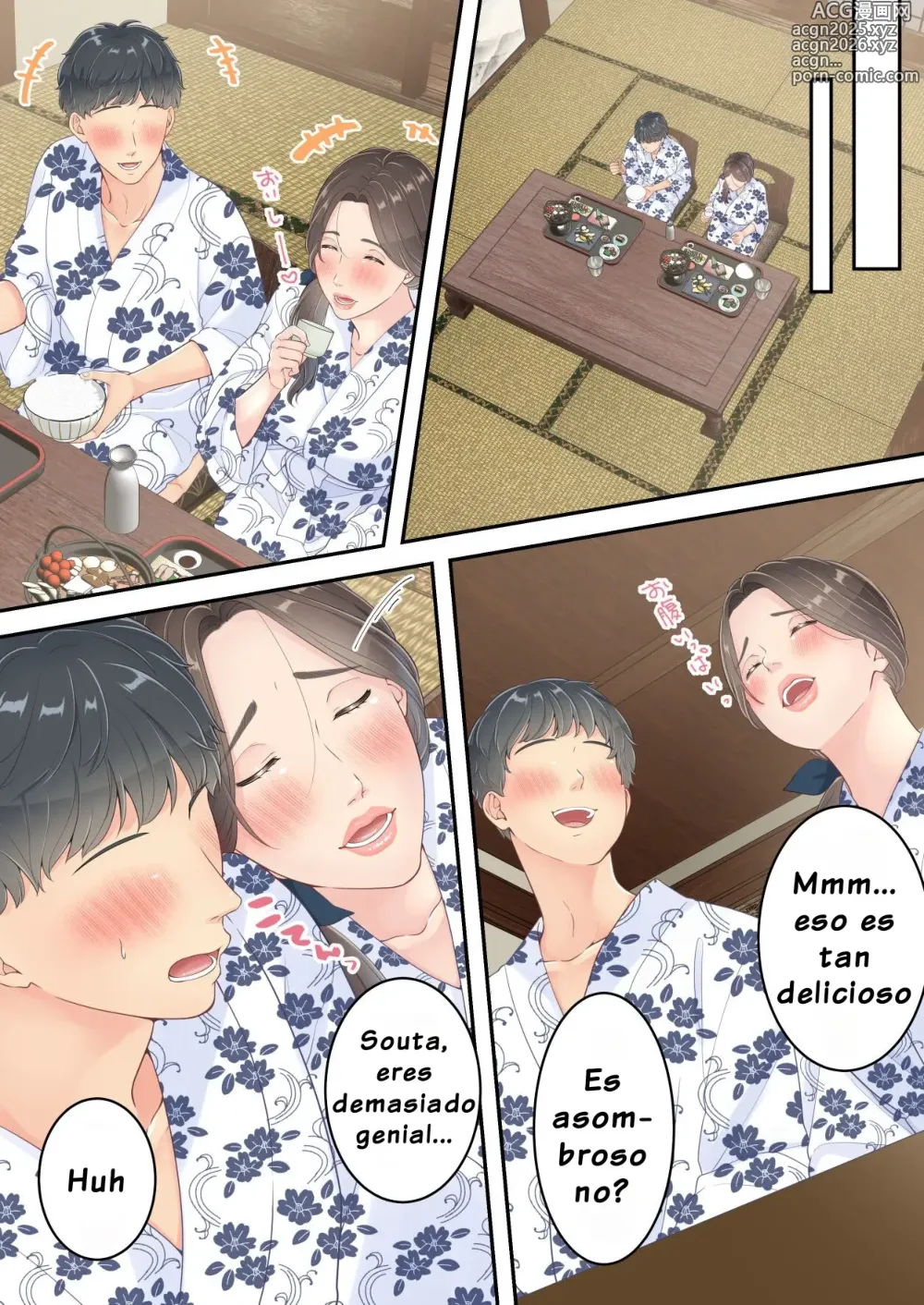 Page 64 of doujinshi Matomo na Okaa-san ga Musuko to Onaidoshi na Otokonoko to Amaama Furin Ryokou shichau Hanashi