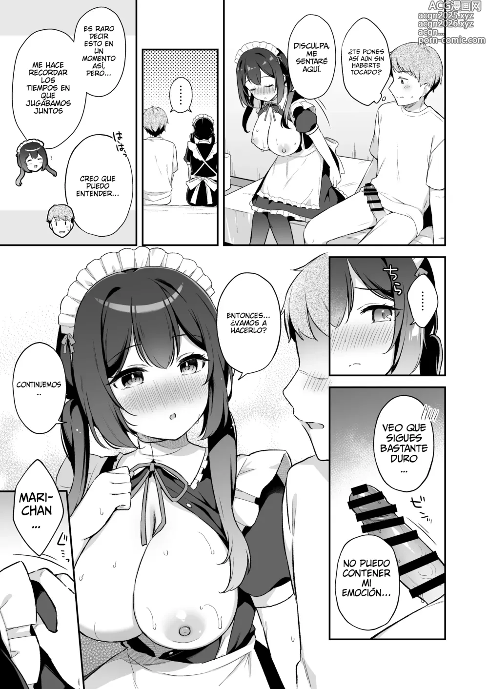 Page 14 of doujinshi Osananajimi no Toshishita Iyashikei Maid to Issho ni Hatsutaiken Suru Hanashi