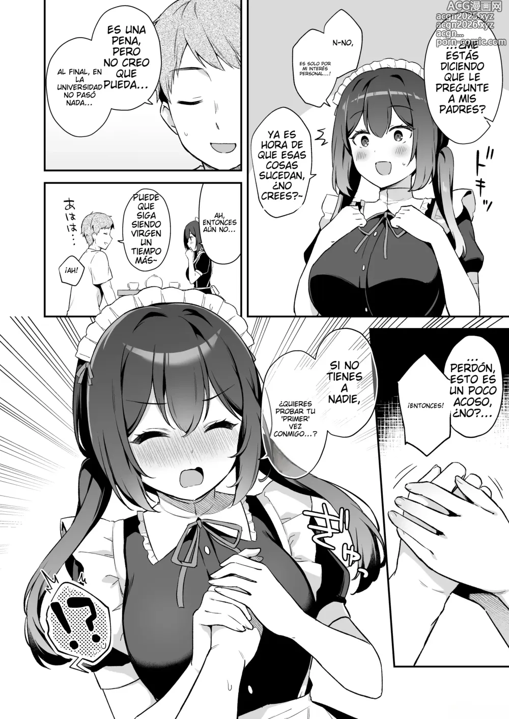 Page 5 of doujinshi Osananajimi no Toshishita Iyashikei Maid to Issho ni Hatsutaiken Suru Hanashi