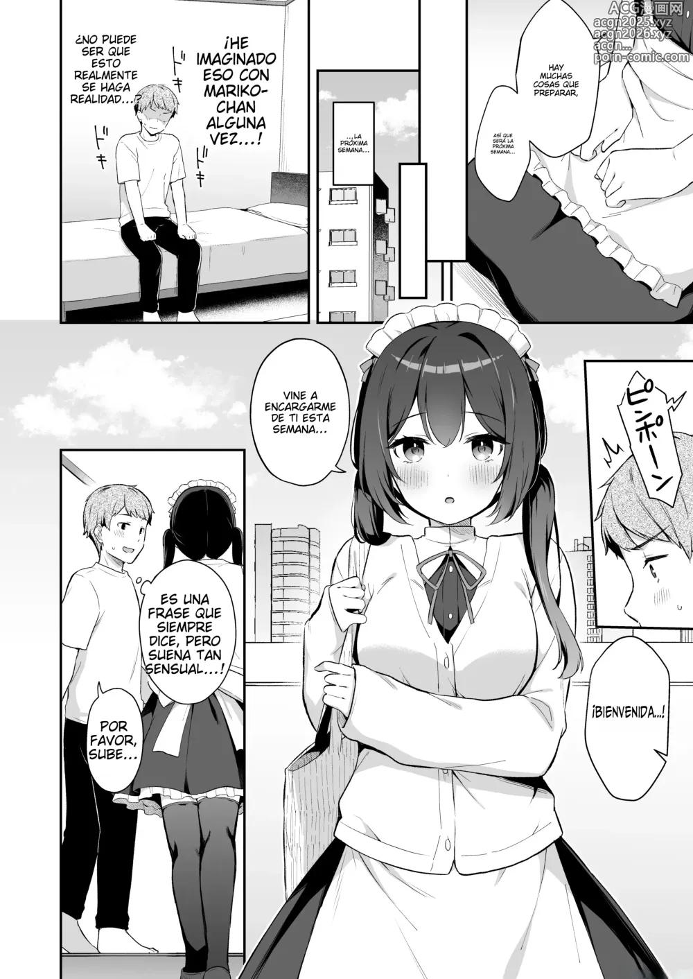 Page 7 of doujinshi Osananajimi no Toshishita Iyashikei Maid to Issho ni Hatsutaiken Suru Hanashi