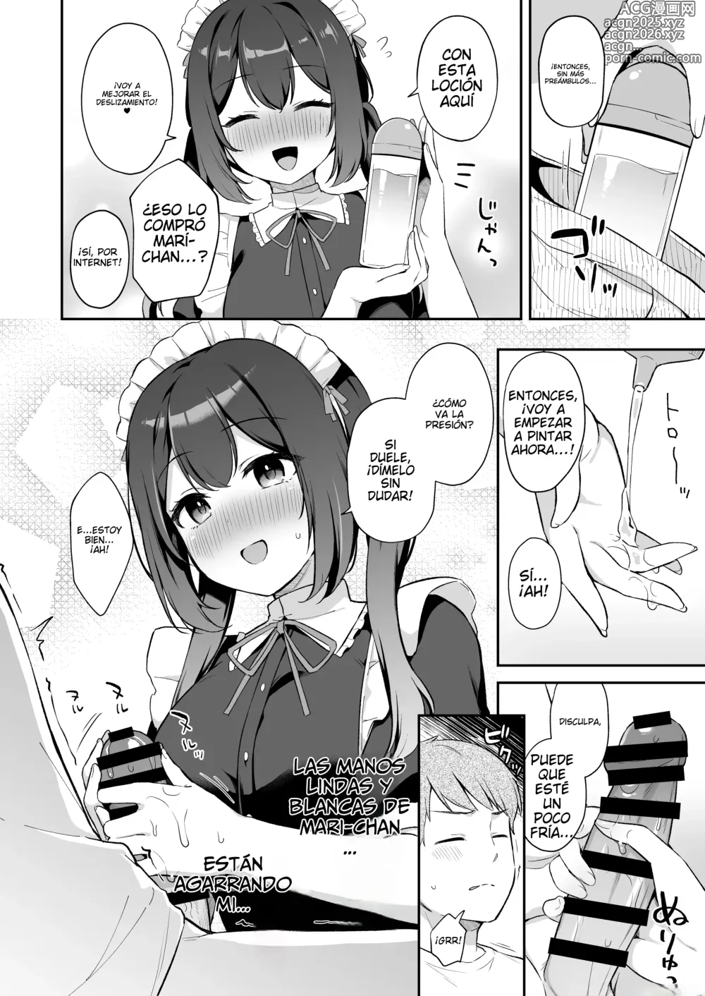 Page 9 of doujinshi Osananajimi no Toshishita Iyashikei Maid to Issho ni Hatsutaiken Suru Hanashi