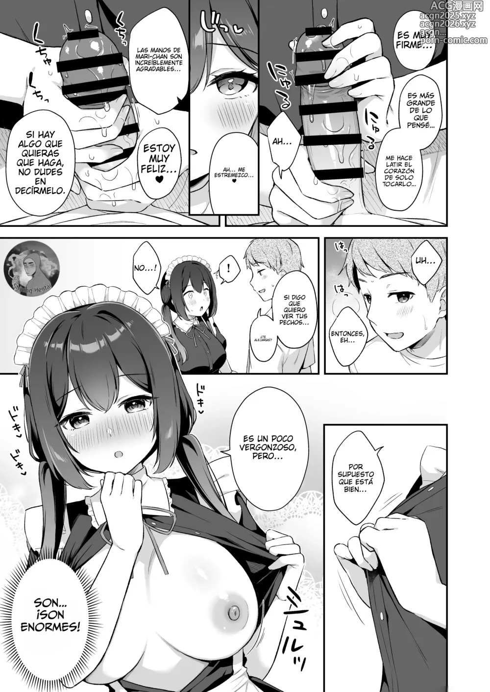 Page 10 of doujinshi Osananajimi no Toshishita Iyashikei Maid to Issho ni Hatsutaiken Suru Hanashi