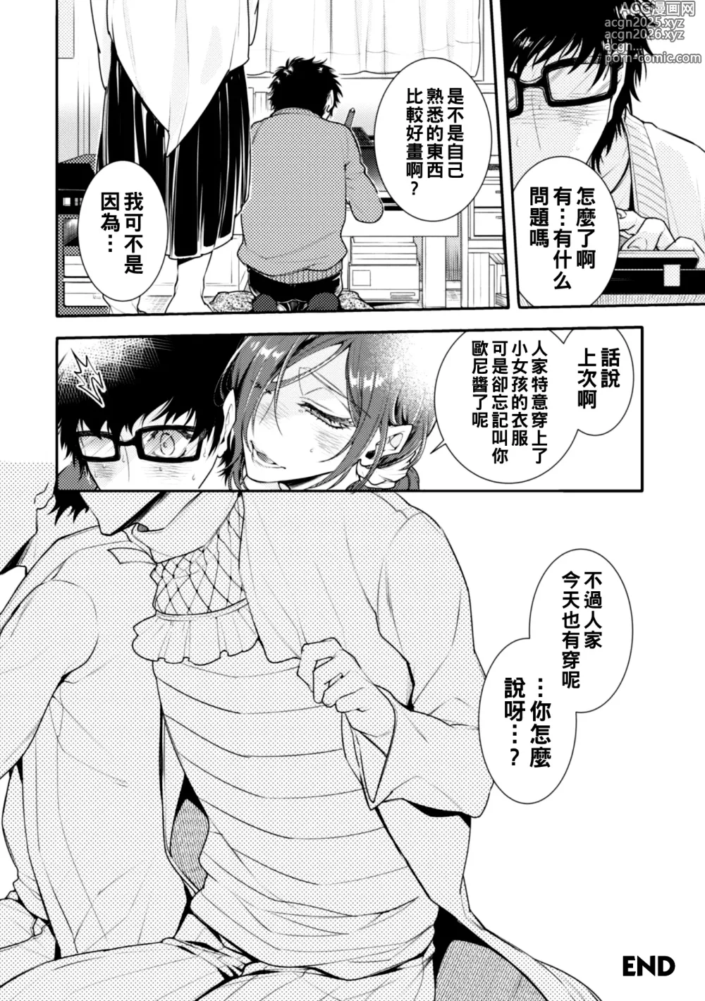 Page 25 of doujinshi ロリコン童貞エロ漫画家くん、近所の女児服着たヤバいメスお兄さんに迫られる（Chinese）