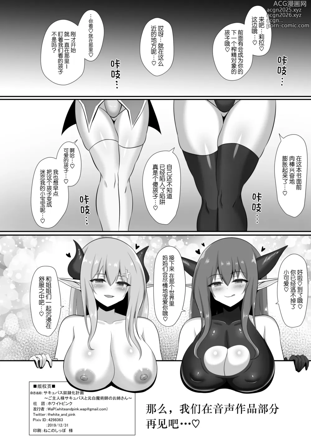 Page 42 of doujinshi Succubus Doreika Keikaku ~Goshujin-sama Succubus to Moto Shiro Majutsushi no Onee-san~ (decensored)