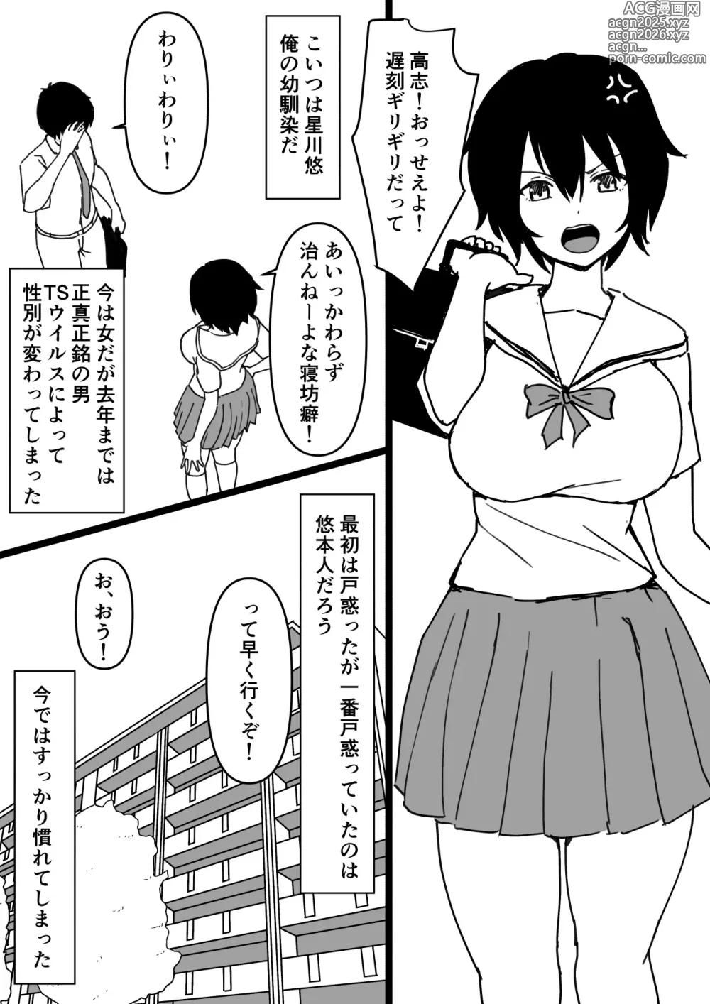 Page 2 of doujinshi TS Osananaji ~Shiranai Aida ni Hoka no Otoko ni Mesu Ochi Saserareteita~