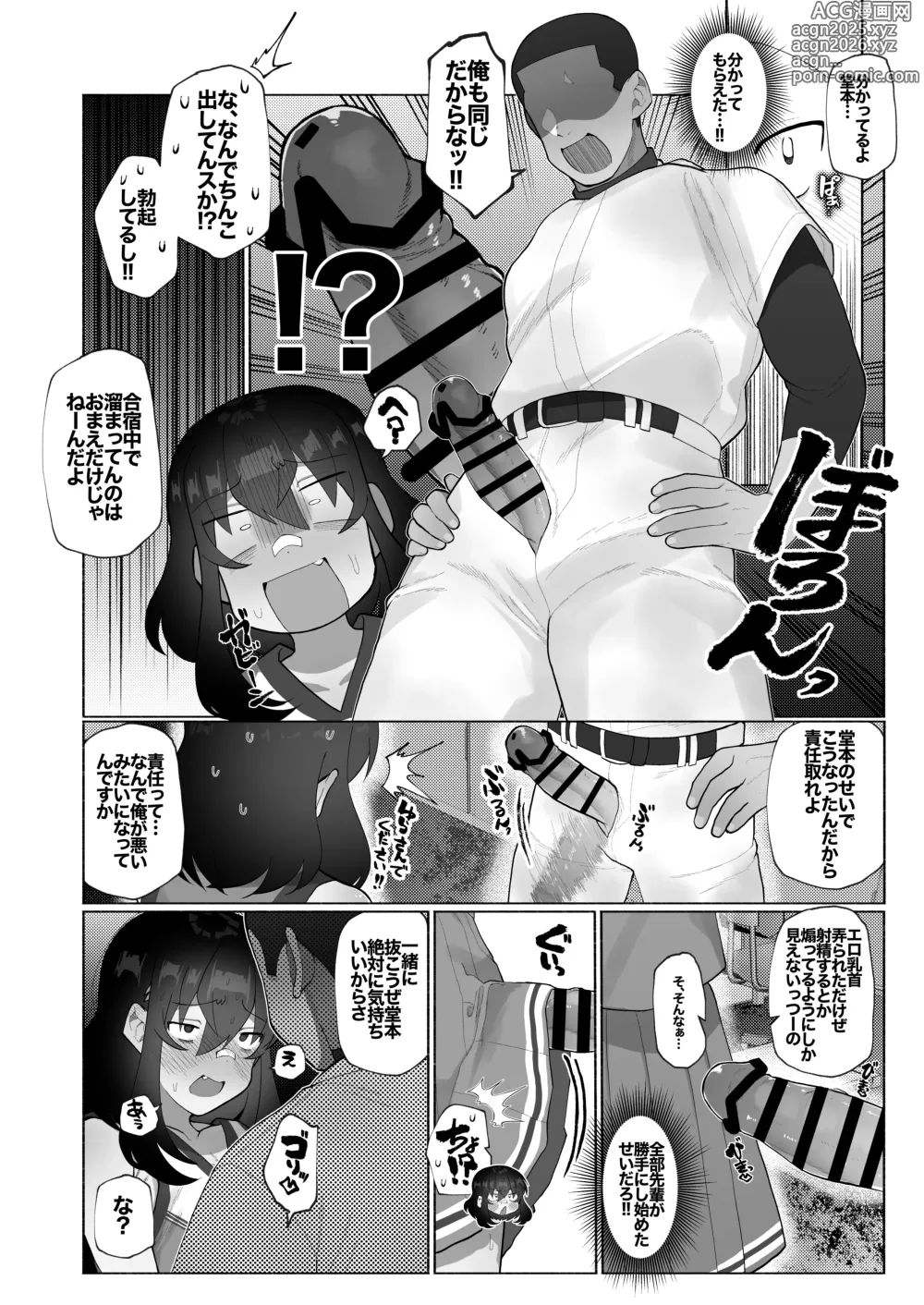 Page 9 of doujinshi Gasshuku de Seiyoku ga Tamatta node Yakyuubu Bouzu Kouhai o Josou sasete Buchi Okasu. + Yakyuubu Bouzu Kouhai to no Sonogo