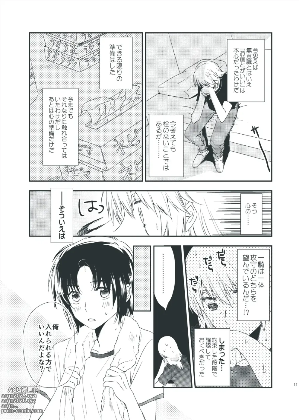 Page 9 of doujinshi Tenarai wa, Saka ni Kuruma o Osu Gotoshi.