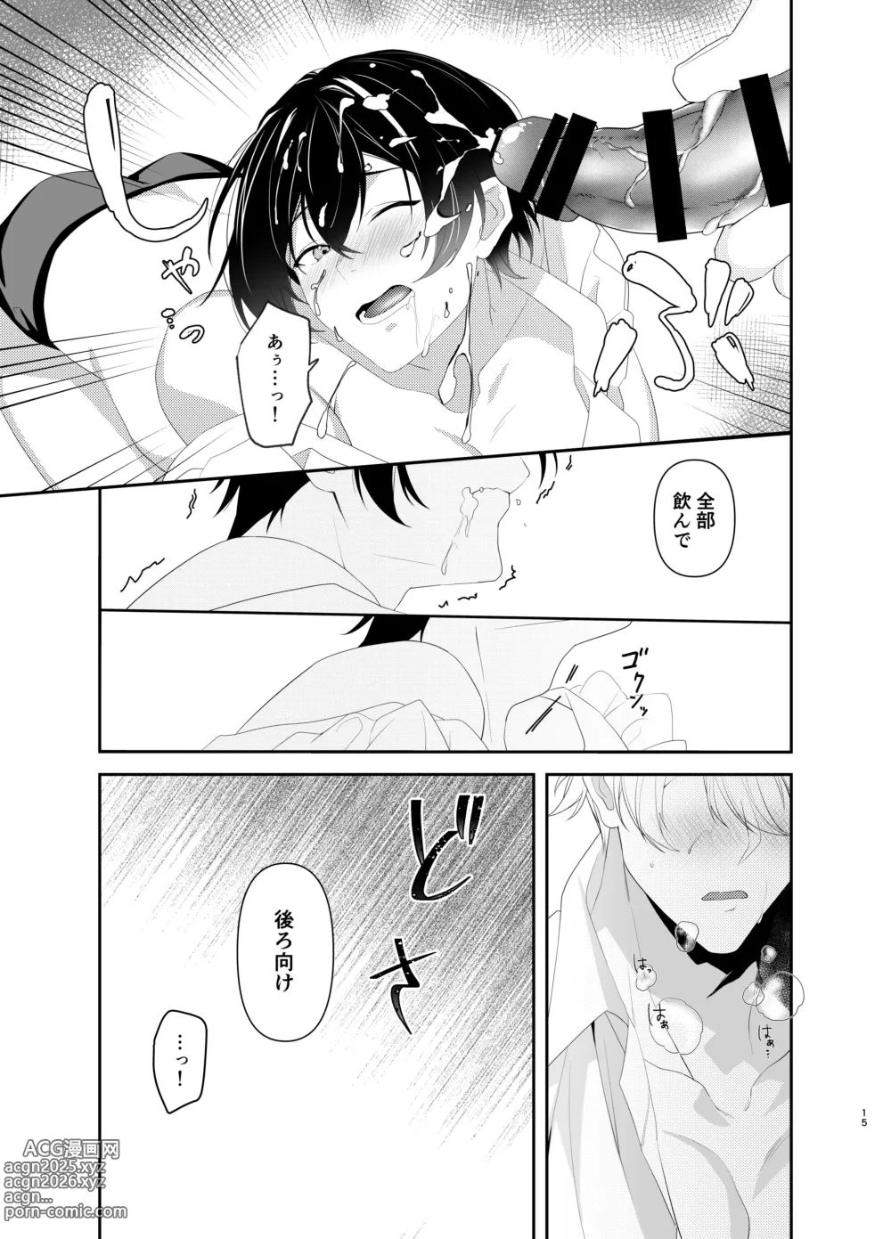 Page 15 of doujinshi Hadaka Apron H ni Ore wa Gaman Dekinakute...