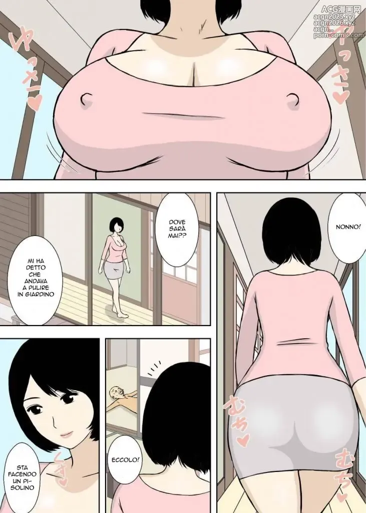 Page 3 of doujinshi Zokuzokuzoku・Ojii-chan to Gifu to Giri no Musuko to, Kyonyuu Yome.