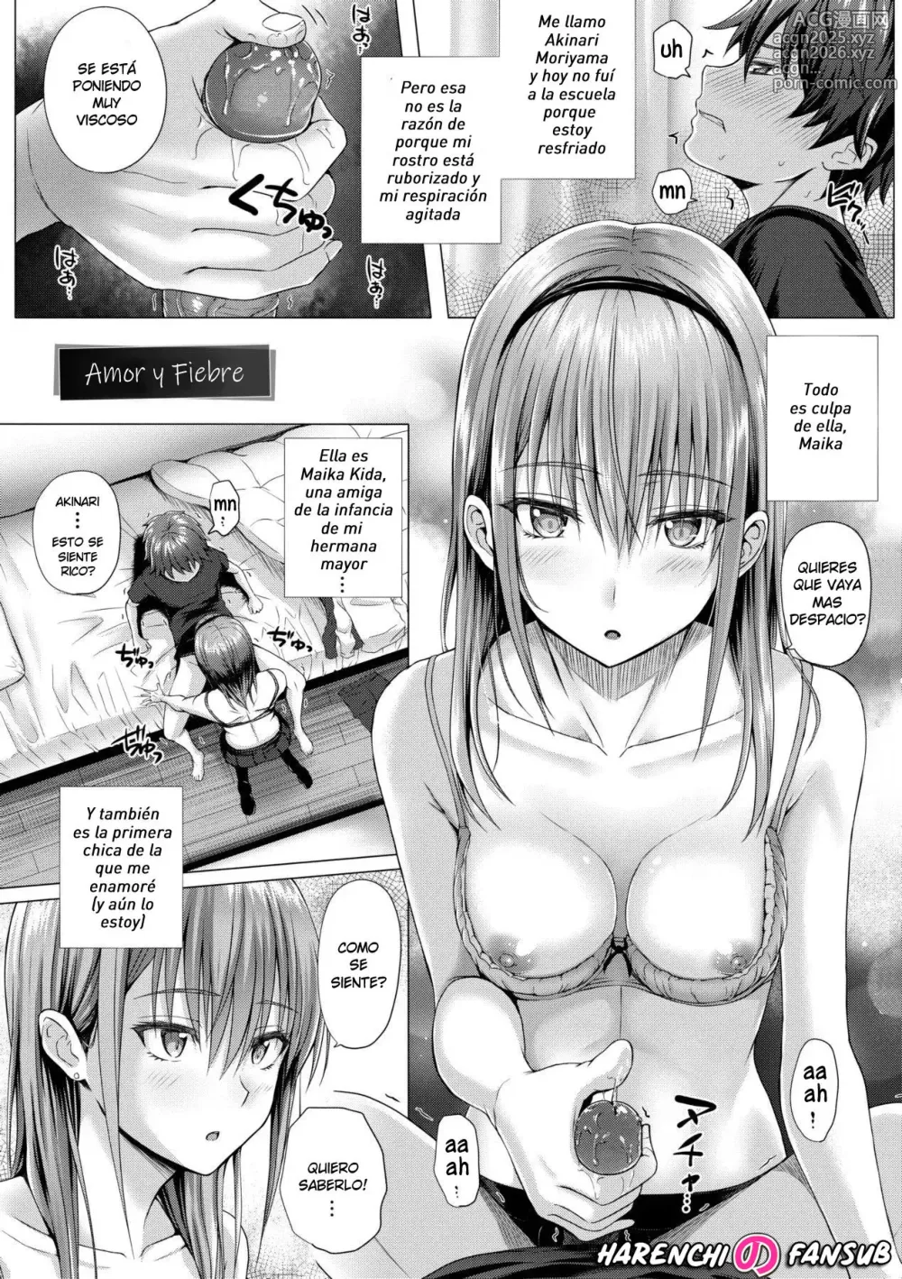 Page 1 of manga Amor y Fiebre (decensored)