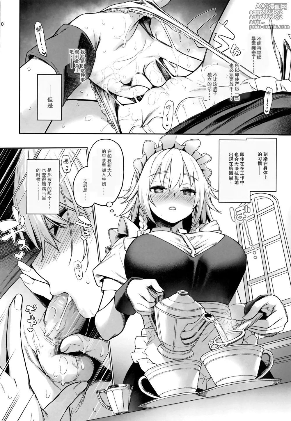 Page 10 of doujinshi ANMITSU TOUHOU THE AFTER Vol. 3 Shasei Kanri shite Kudasai Sakuya-san! + (decensored)