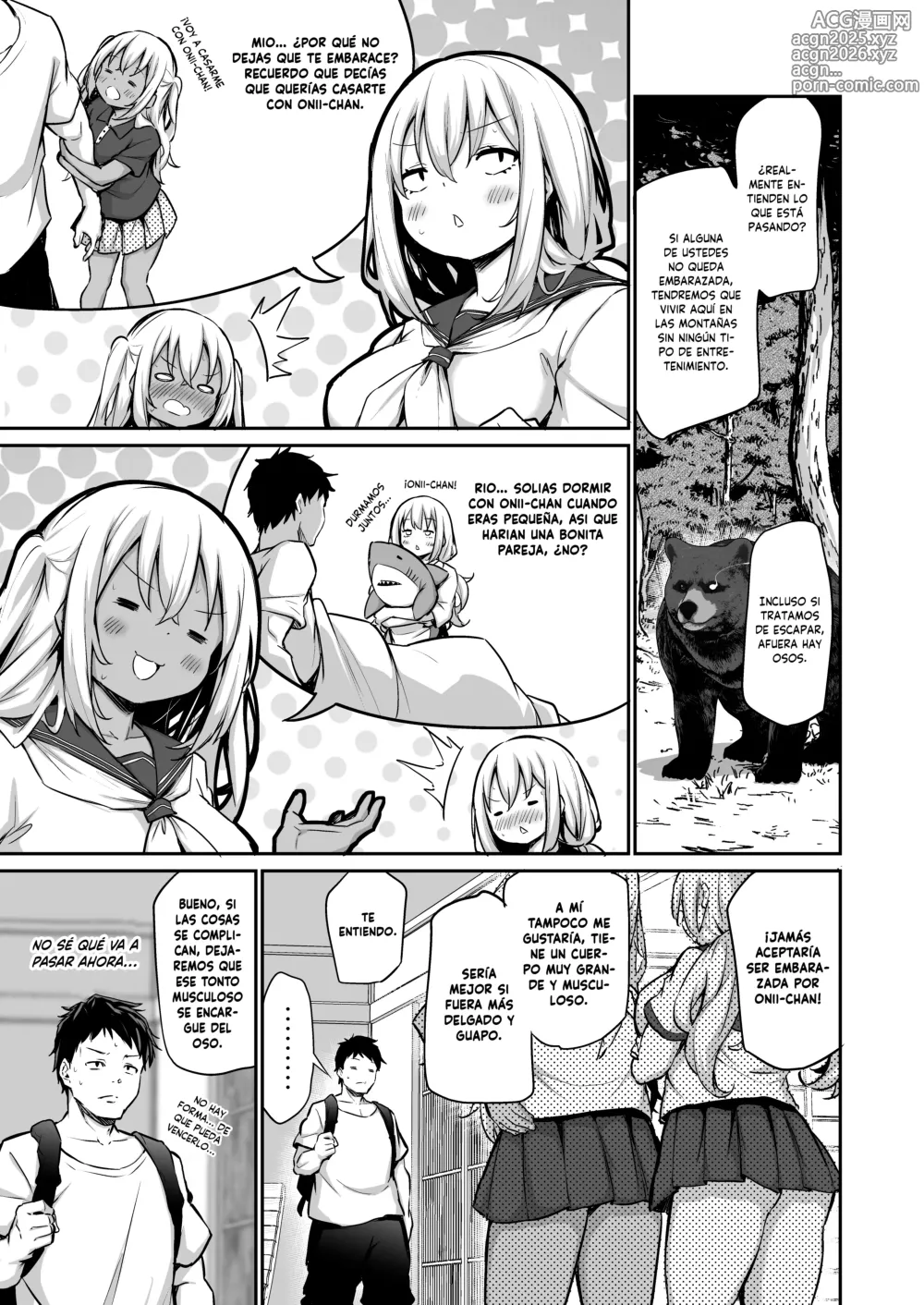 Page 6 of doujinshi Un Pueblo del que no Puedo Salir a Menos que Embarace a Mis Hermanas