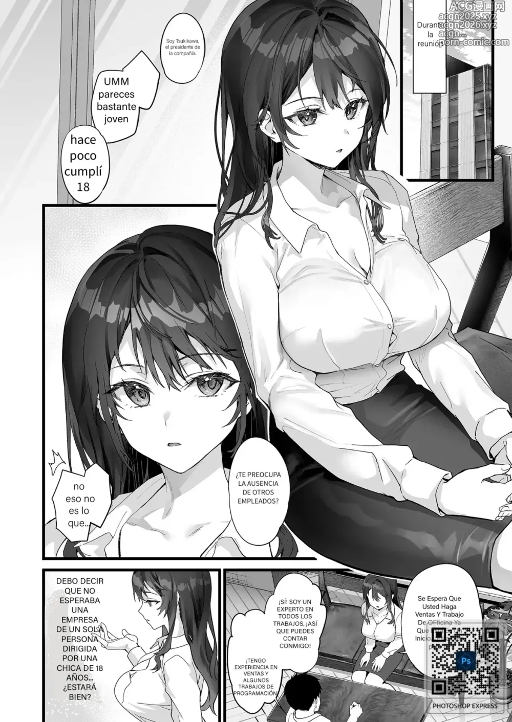 Page 4 of doujinshi JK Chuutai Tsuyogari Shachou ga Buka no Fusei ni Make Midara ni Koshi o Furi Netoru made
