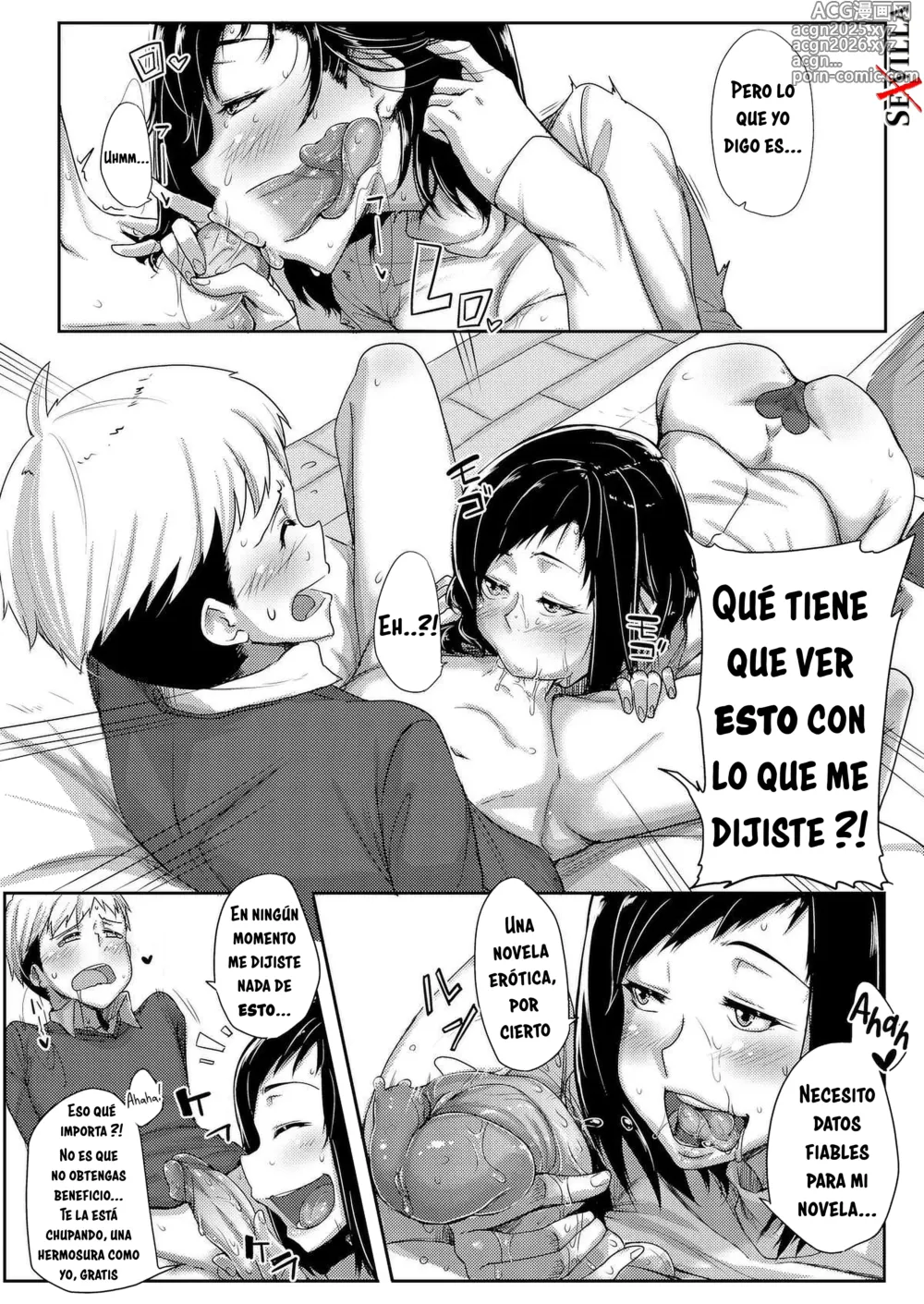 Page 4 of doujinshi MI AMIGA NOVELISTA ES UNA PERRA CALIENTE