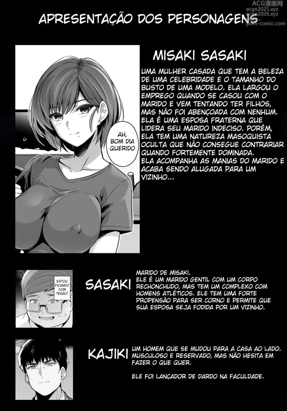 Page 4 of doujinshi Até Que Minha Esposa Se Torne A Fêmea de Outro Homem. ―A Esposa Peituda de Cabelo Curto: Edição de Sasaki Misaki― (decensored)
