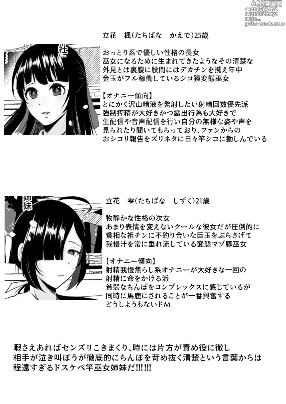 Page 2 of doujinshi Hentai Senzuri Zanmai Dosukebe Sao Miko Shimai