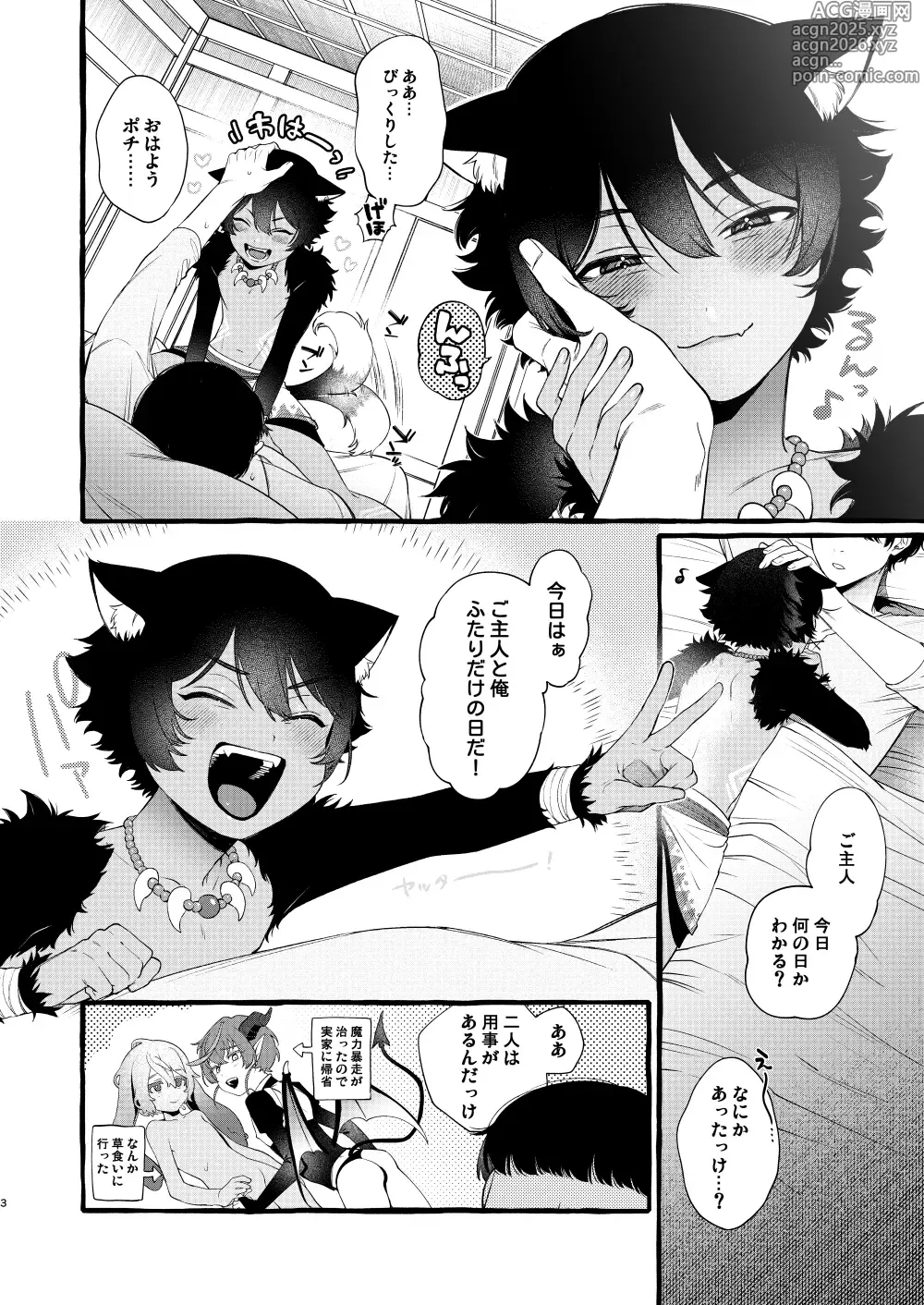 Page 2 of doujinshi Kemomimi Shota to Futarikiri ni Natta node
