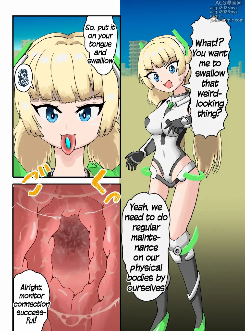 Page 4 of doujinshi Kapuserunaishikyō kara mita, jibun no tainai no kōkei ni odoroku anjera-chan.