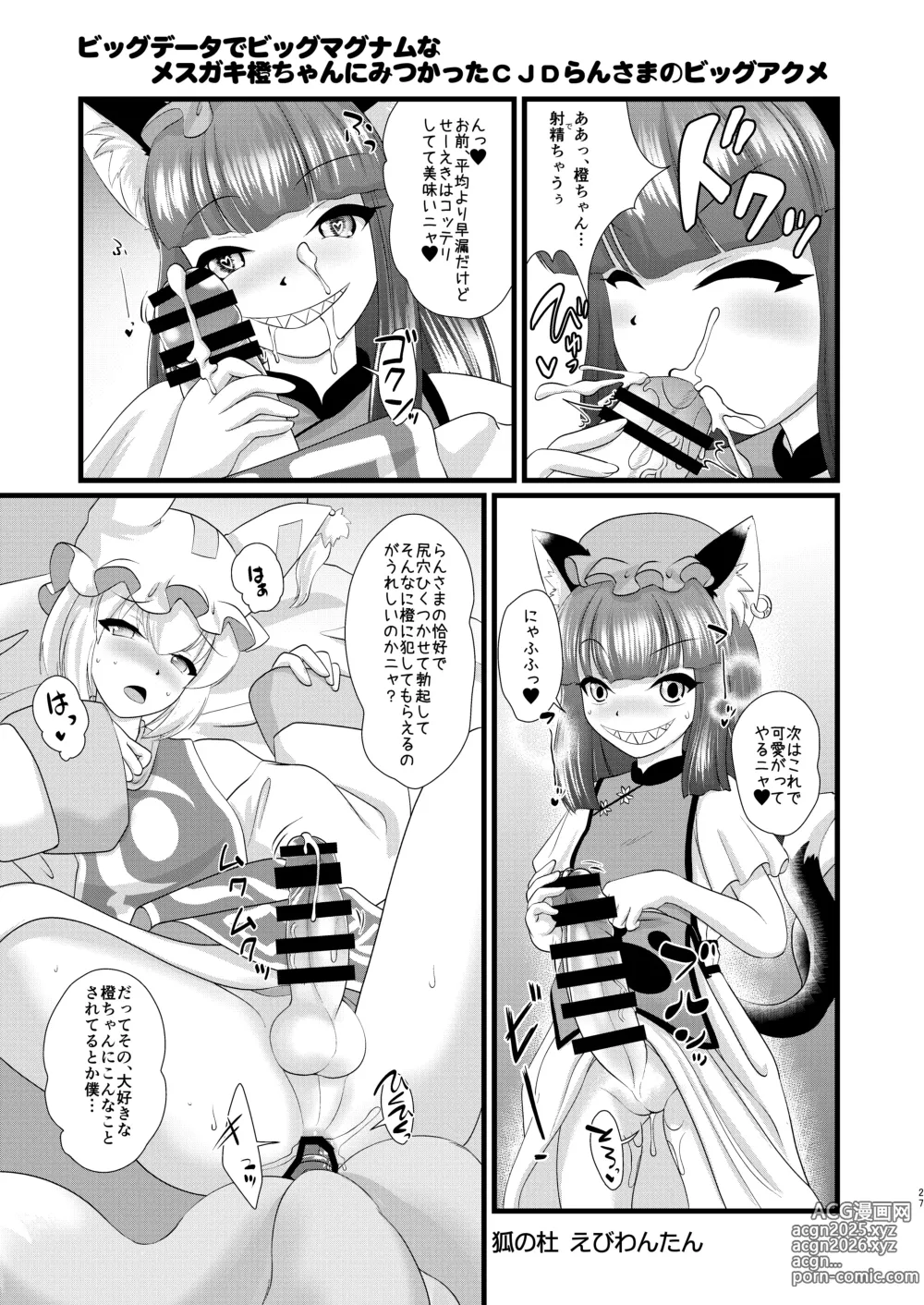 Page 26 of doujinshi Josou Shumi no Boku ga Kondo wa Futanari Chen-chan ni Okasareru Hon