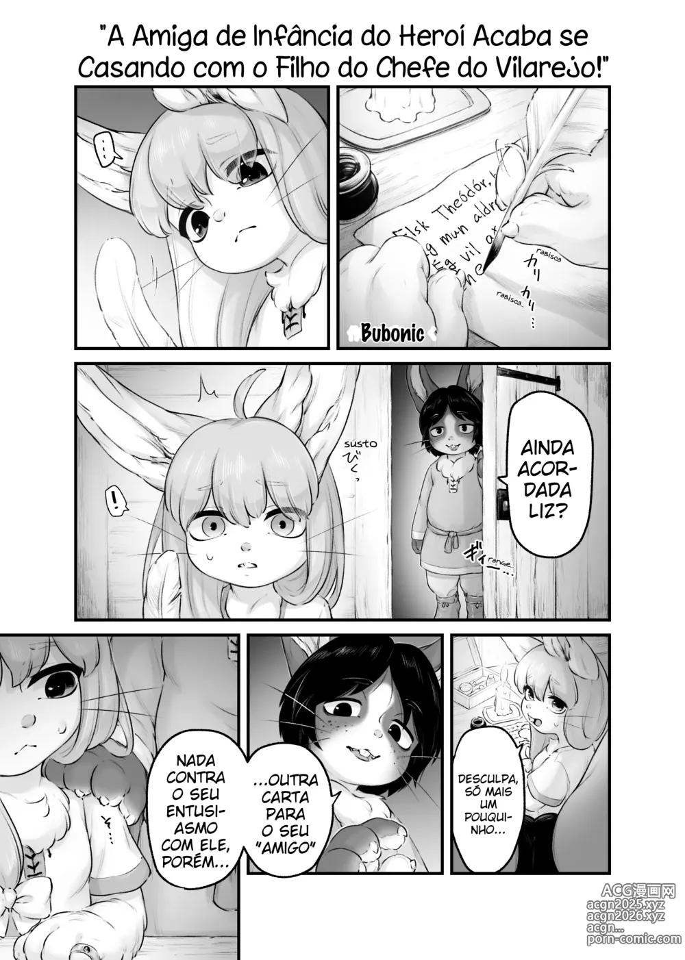 Page 2 of doujinshi A Amiga de Infância do Heroí Acaba se Casando com o Filho do Chefe do Vilarejo!