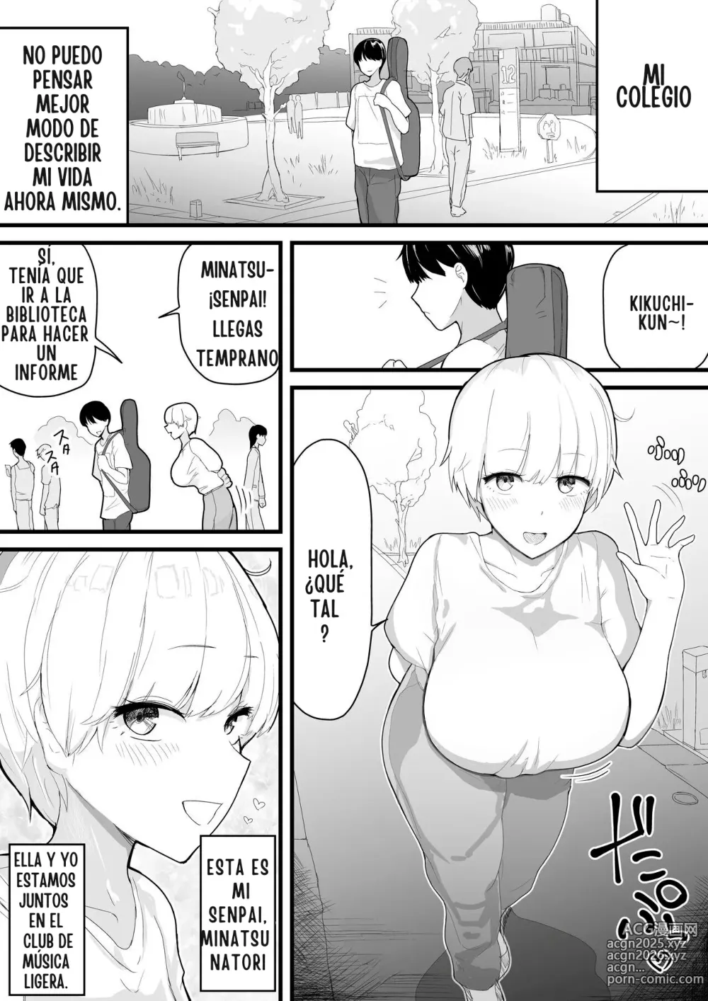 Page 2 of doujinshi Mi Senpai Tetona se Vuelve una Facilota con un Hombre (Actor) Guapo