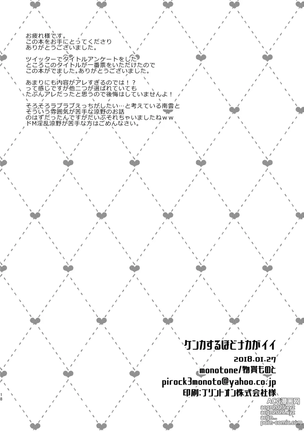 Page 17 of doujinshi Kenka Suru hodo Naka ga Ii!