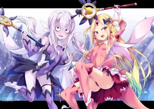 abigail williams(アビゲイル・ウィリアムズ（Ｆａｔｅ）) miyu edelfelt(美遊・エーデルフェルト) prisma illya(プリズマ☆イリヤ（コスプレ）) lavinia whateley(ラヴィニア・ウェイトリー（Ｆａｔｅ）) magical ruby(マジカルルビー) magical sapphire(マジカルサファイア)|fate(フェイト・シリーズ) fate/grand order(Ｆａｔｅ／Ｇｒａｎｄ　Ｏｒｄｅｒ) fate/kaleid liner prisma