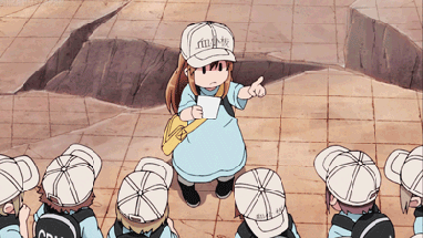 platelet(血小板（はたらく細胞）) platelet leader(リーダーちゃん（はたらく細胞）)|hataraku saibou(はたらく細胞)