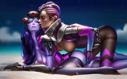 widowmaker(ウィドウメイカー（オーバーウォッチ）) sombra(ソンブラ（オーバーウォッチ）)|overwatch(オーバーウォッチ)|liang xing(梁星)