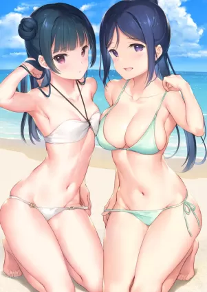 tsushima yoshiko(津島善子) matsuura kanan(松浦果南)|love live!(ラブライブ！（シリーズ）) love live! sunshine!!(ラブライブ！サンシャイン！！)|