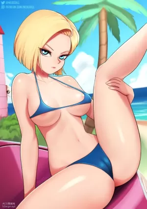 android 18(人造人間１８号) muten roushi(亀仙人)|dragon ball(ドラゴンボール) dragon ball z(ドラゴンボールＺ)|