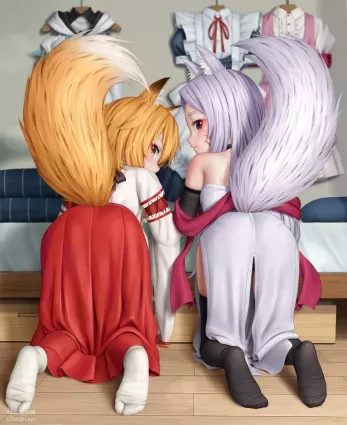 senko(仙狐（世話やきキツネの仙狐さん）) shiro(シロ（世話やきキツネの仙狐さん）)|sewayaki kitsune no senko-san(世話やきキツネの仙狐さん)|aki99(ａｋｉ９９)