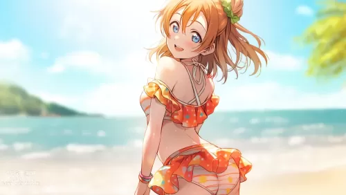 AI generated love live!,love live! school idol project kousaka honoka porn pictures about bikini(ビキニ) ocean(海洋)