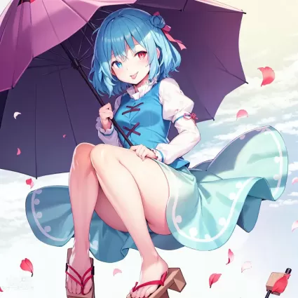 AI created touhou project tatara kogasa hentai pictures about tatara_kogasa(多々良小傘) 1girl(女性一人)