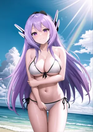 AI generated gakusen toshi asterisk sylvia lyyneheym hentai pictures about beach(ビーチ) bikini(ビキニ)