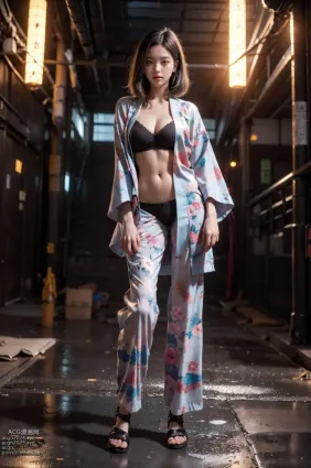 Kimono Girl in Urban Real