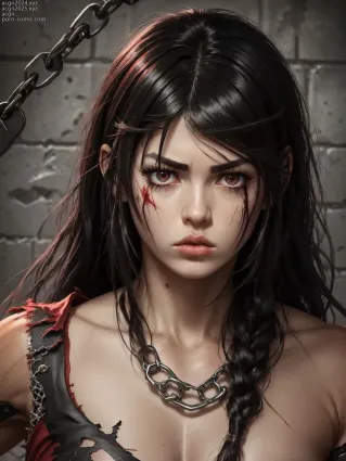 Velvet Crowe in prison torn &amp; dirty - AI Generated