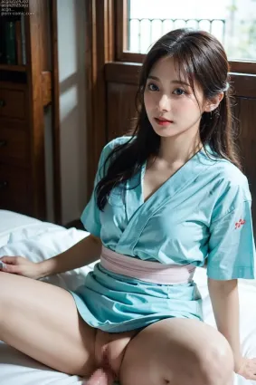 浴衣の美人アイドルとH三昧