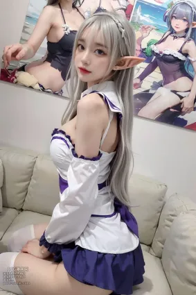 No458 Emilia Cosplay