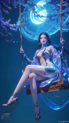 [AI Generated] 斗破蒼穹 美杜莎 賽博朋克風