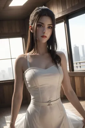 [AI Generated] 永生 方清雪 白衣